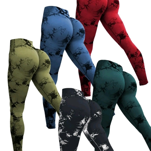 5 count tummy control scrunch leggings - Picture 2 of 7